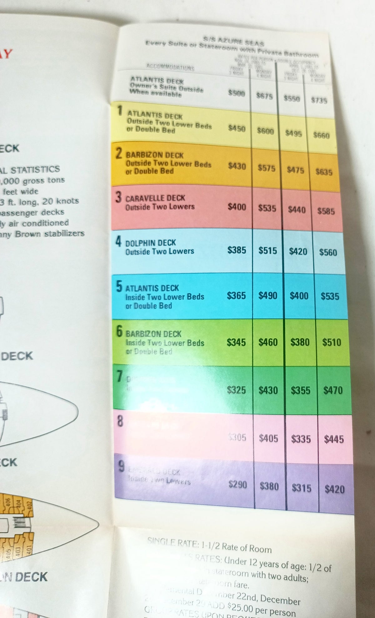 Western Cruise Lines Azure Seas 1980 LA Mexico Cruises Intro Brochure - TulipStuff