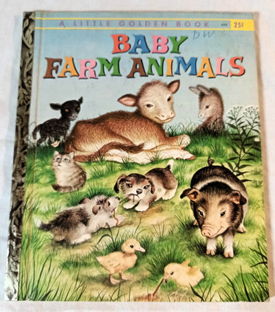 Baby Farm Animals Garth Williams Little Golden Book Hardcover 1958 - TulipStuff