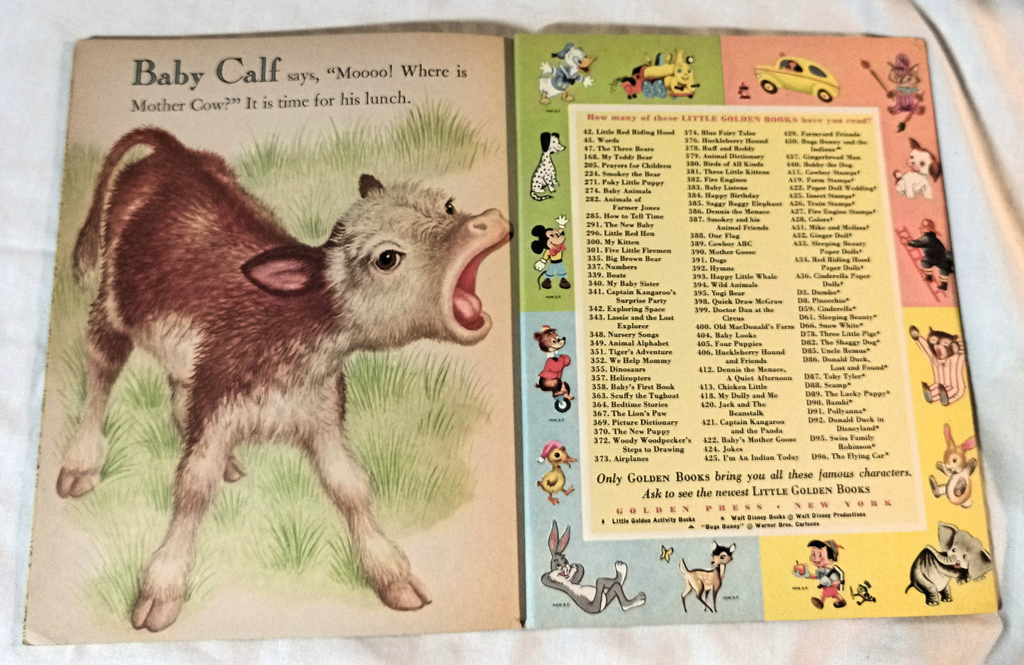 Baby Farm Animals Garth Williams Little Golden Book Hardcover 1958 - TulipStuff