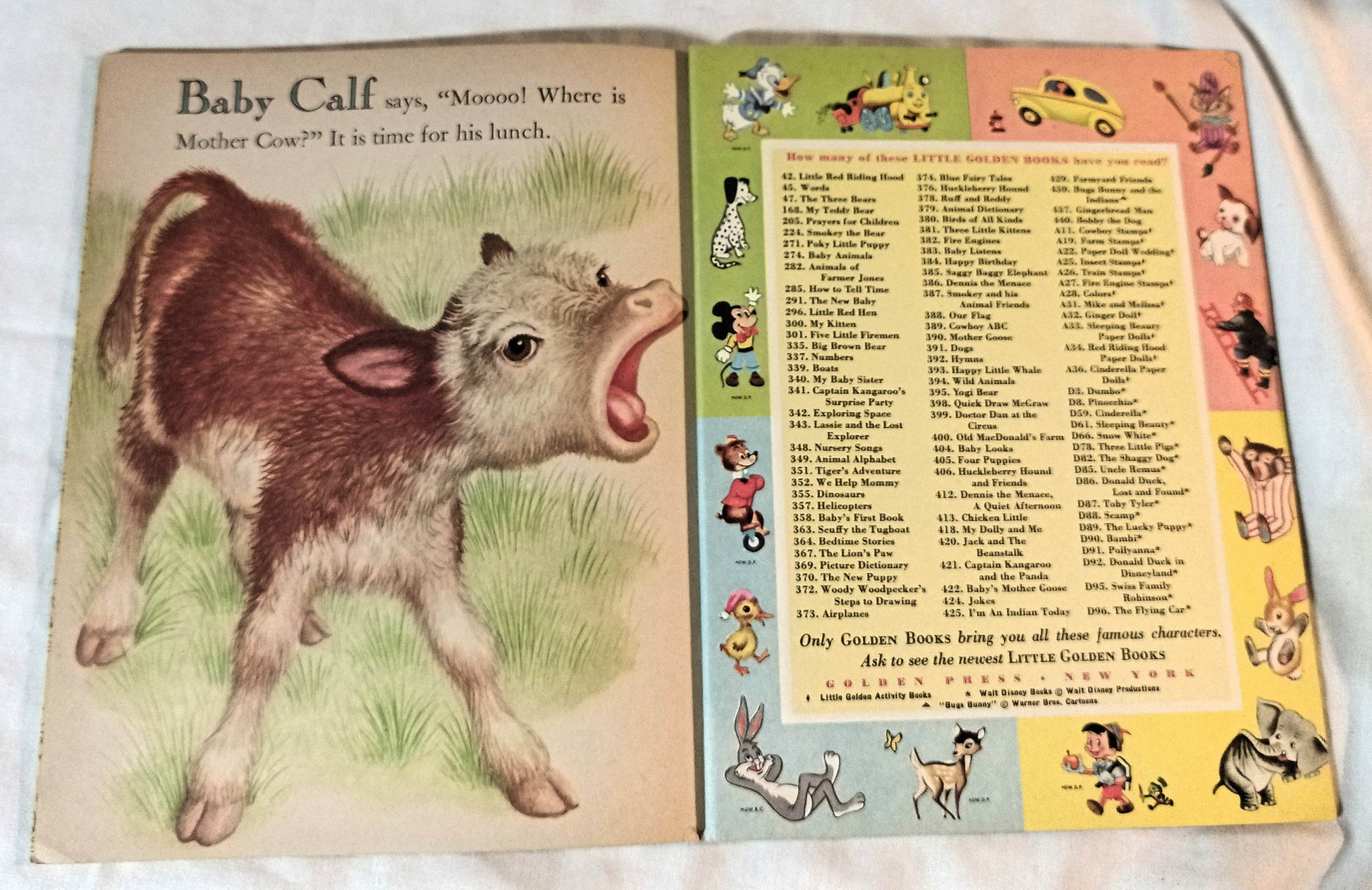 Baby Farm Animals Garth Williams Little Golden Book Hardcover 1958 - TulipStuff
