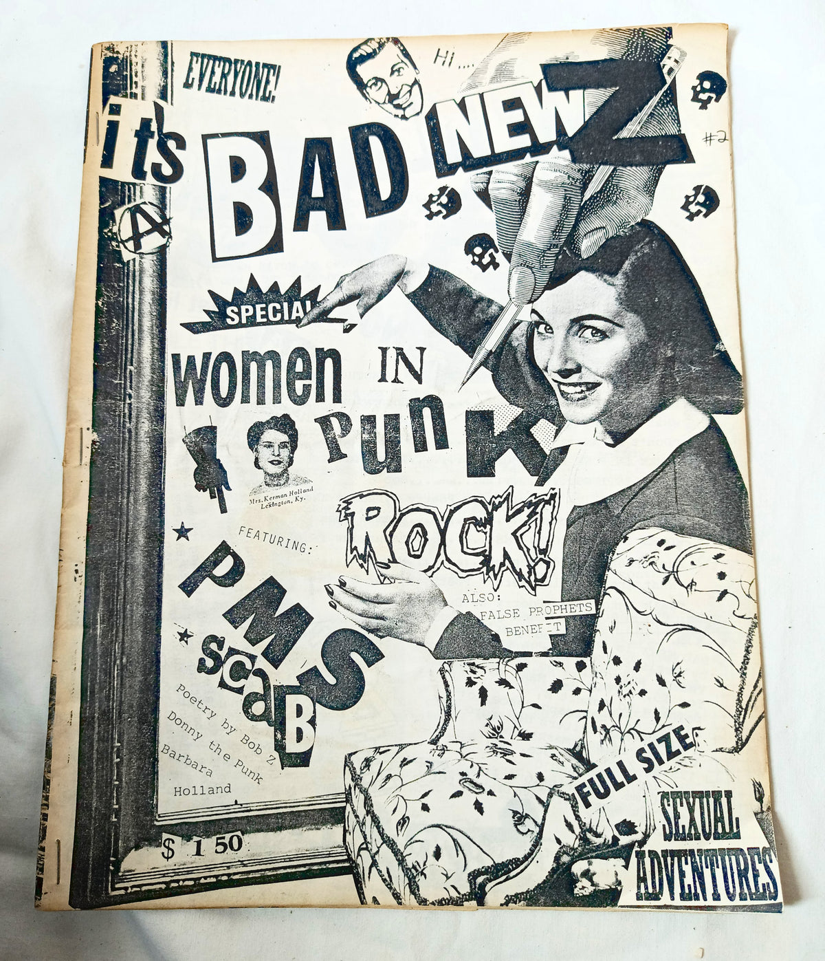 Bad Newz #2 Punkzine 1986 Women In Punk Rock Scab PMS NYHC BobZ - TulipStuff