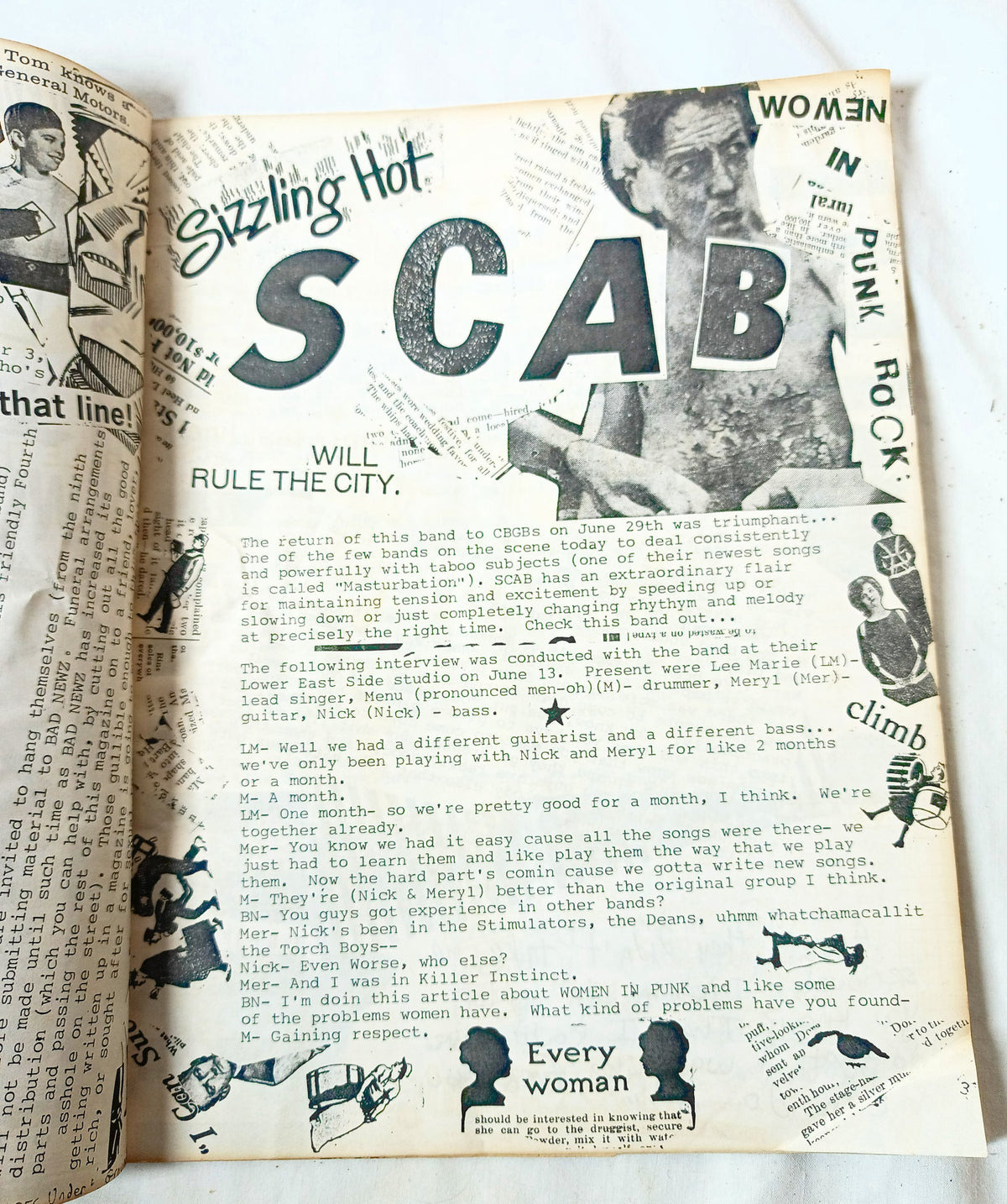 Bad Newz #2 Punkzine 1986 Women In Punk Rock Scab PMS NYHC BobZ - TulipStuff