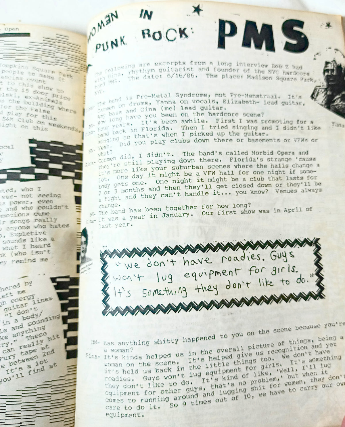 Bad Newz #2 Punkzine 1986 Women In Punk Rock Scab PMS NYHC BobZ - TulipStuff