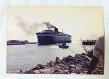 Load image into Gallery viewer, Photograph Lake Michigan Carferry ss Badger at Ludington MI 1990&#39;s - TulipStuff
