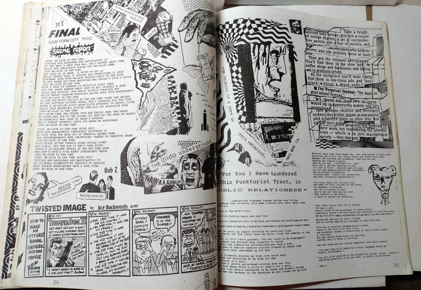 Bad Newz #14 Spring 1990 NYC Political Punk Fanzine Bob Z - TulipStuff