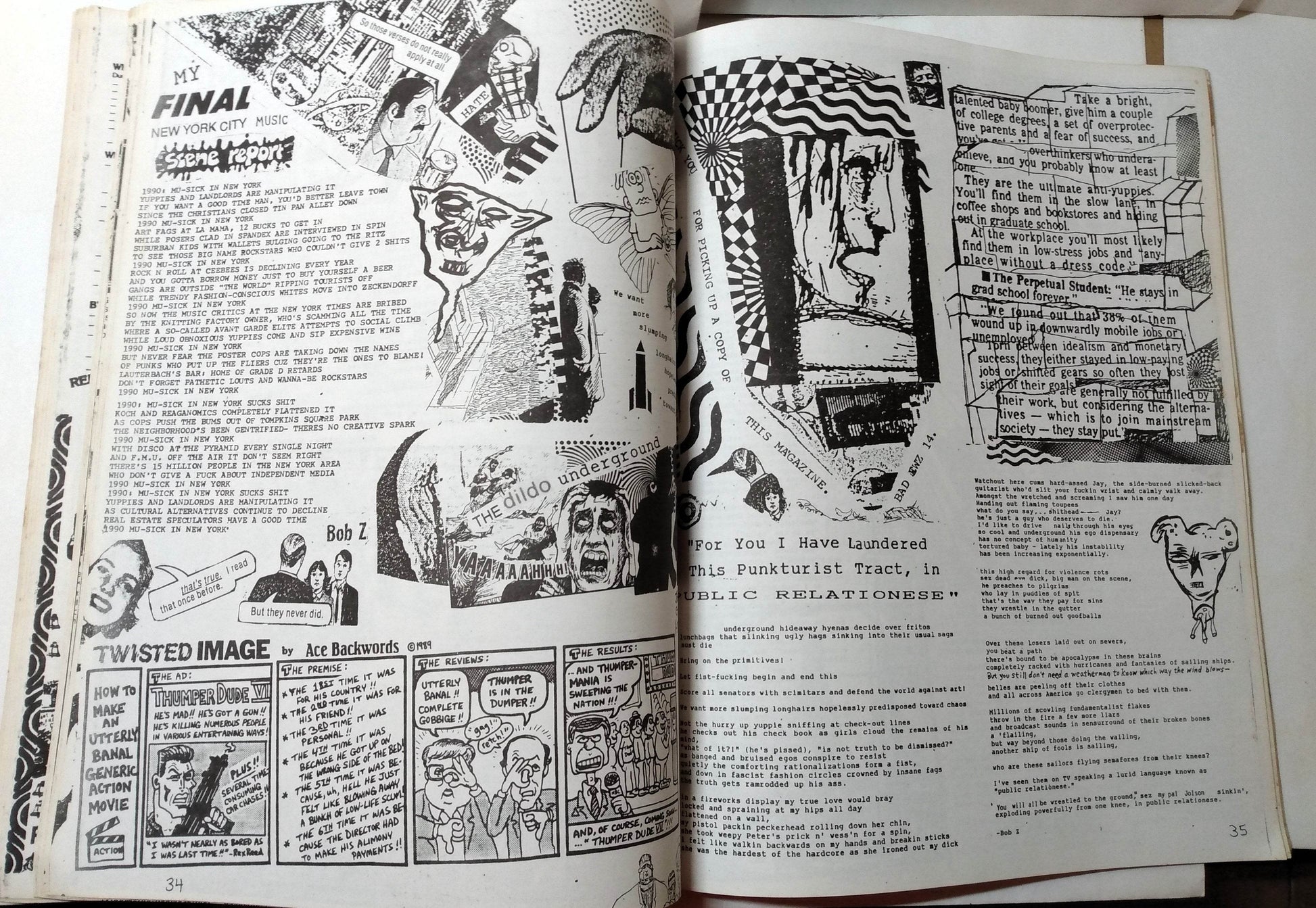 Bad Newz #14 Spring 1990 NYC Political Punk Fanzine Bob Z - TulipStuff