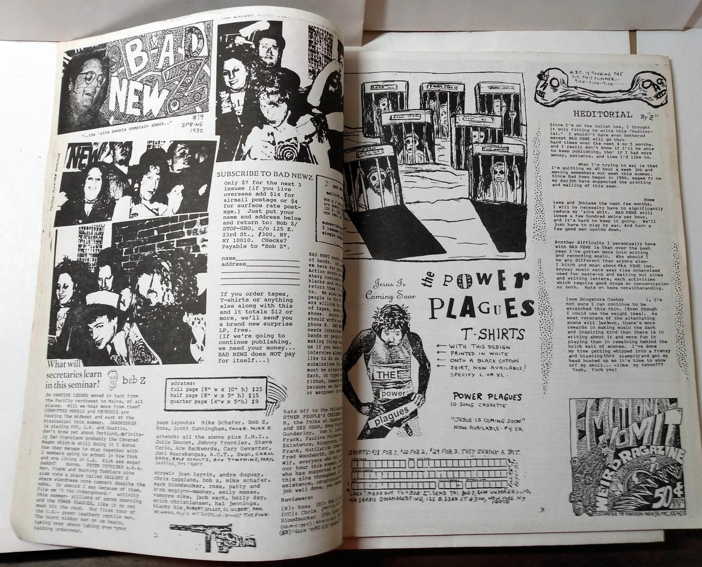 Bad Newz #14 Spring 1990 NYC Political Punk Fanzine Bob Z - TulipStuff