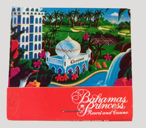 Bahamas Princess Resort And Casino Vintage Matchbook Mid 1980's - TulipStuff