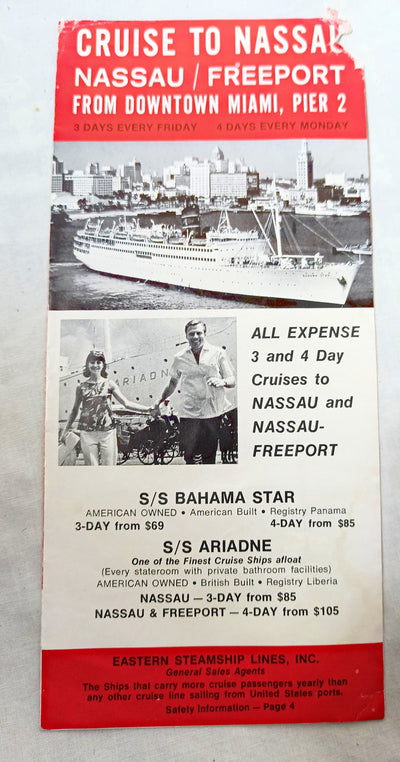 Eastern Steamship Lines ss Ariadne ss Bahama Star Nassau 1968 - TulipStuff