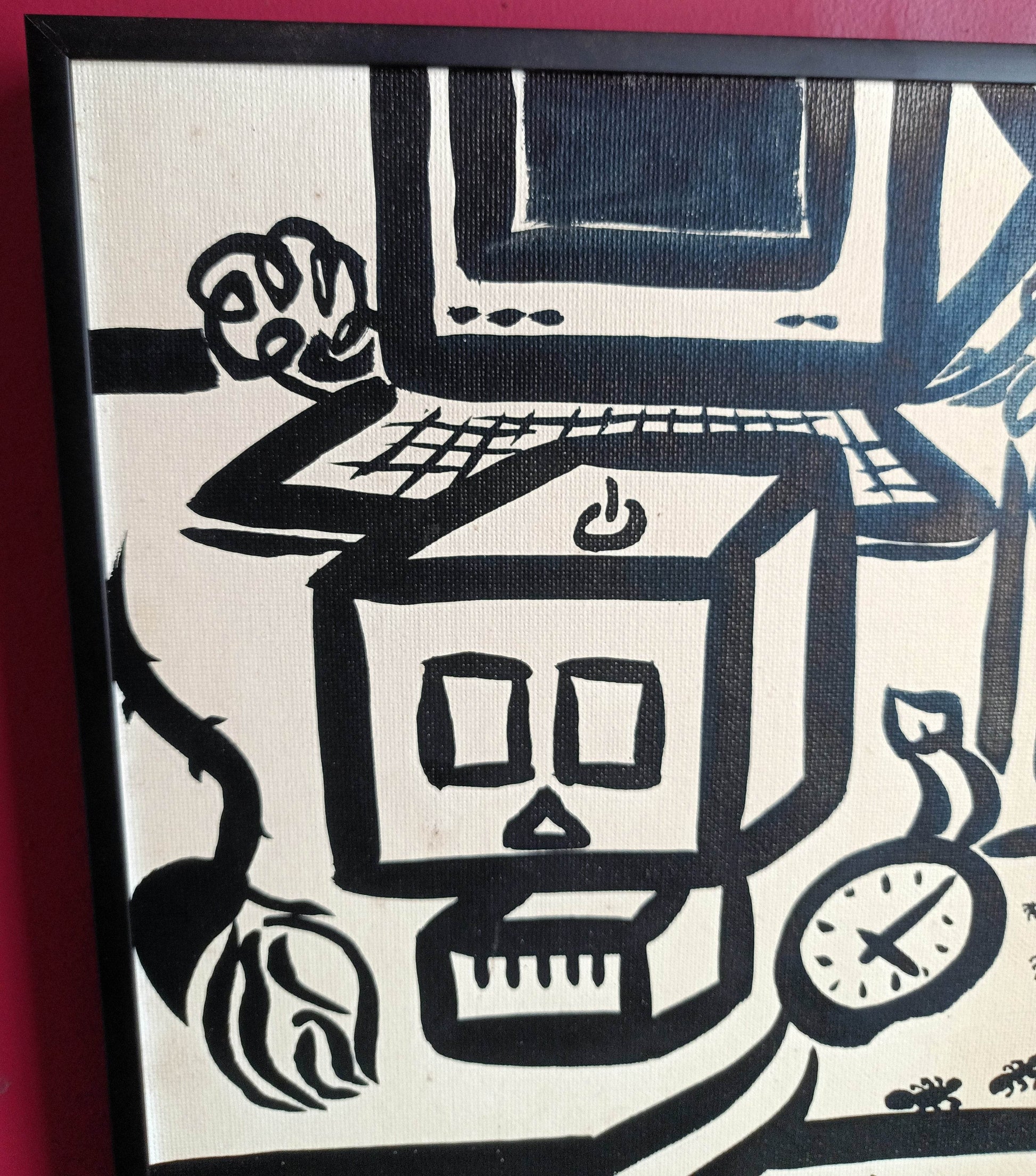 Bahja Choy Untitled Acrylic On Canvasboard Painting 2000 - TulipStuff