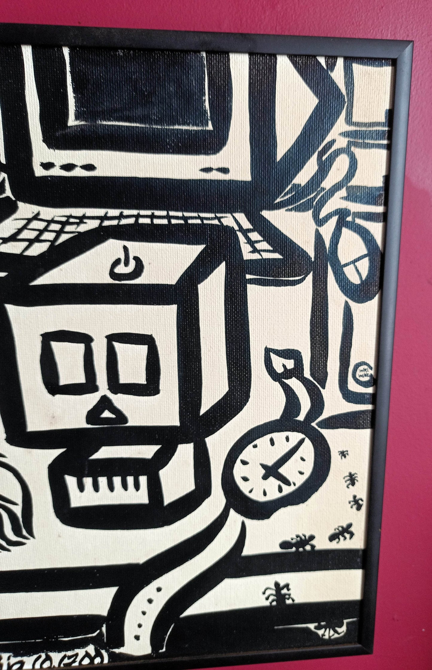 Bahja Choy Untitled Acrylic On Canvasboard Painting 2000 - TulipStuff