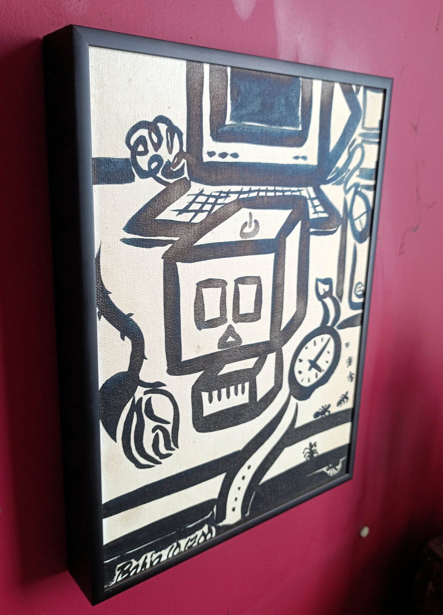 Bahja Choy Untitled Acrylic On Canvasboard Painting 2000 - TulipStuff