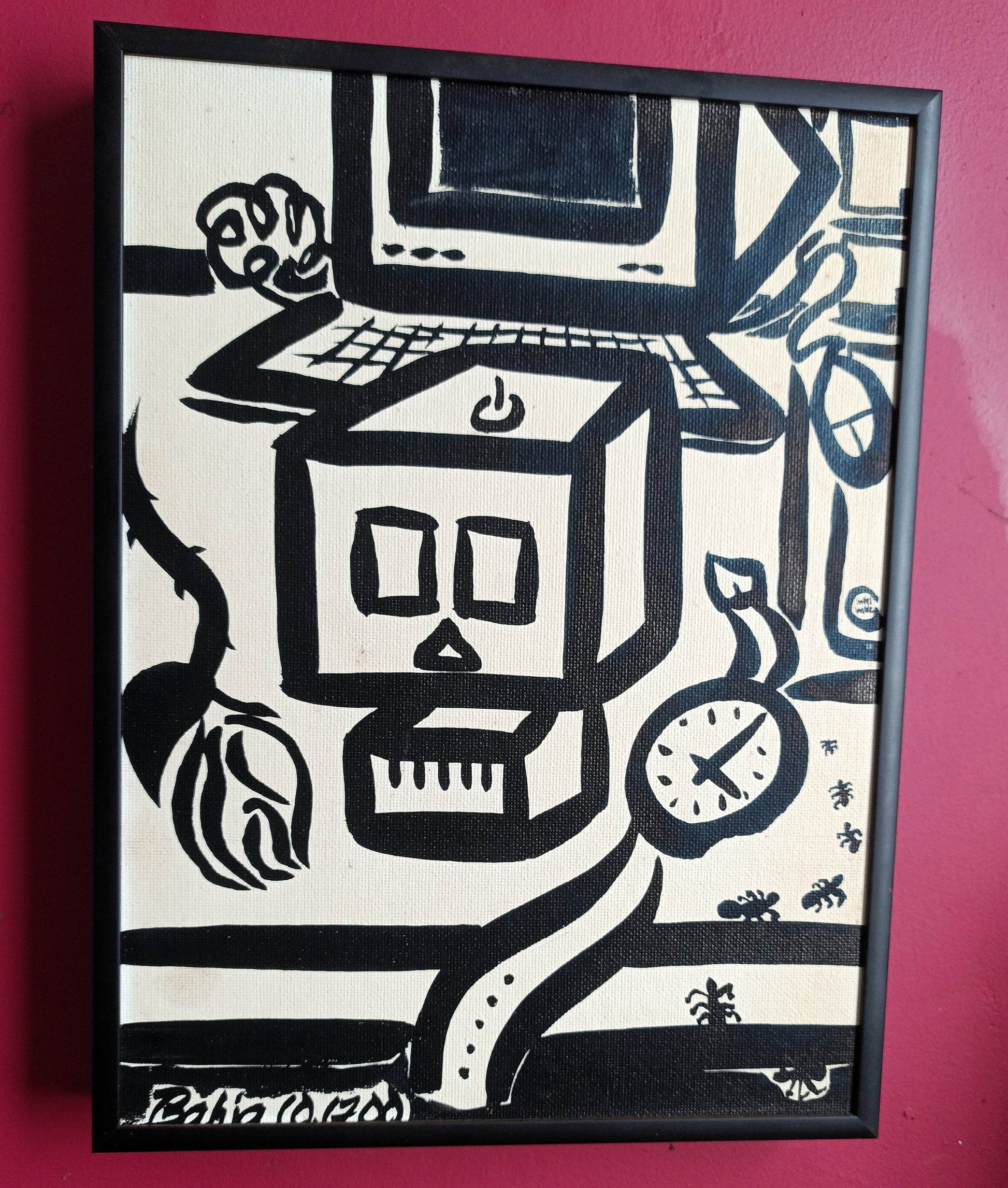 Bahja Choy Untitled Acrylic On Canvasboard Painting 2000 - TulipStuff