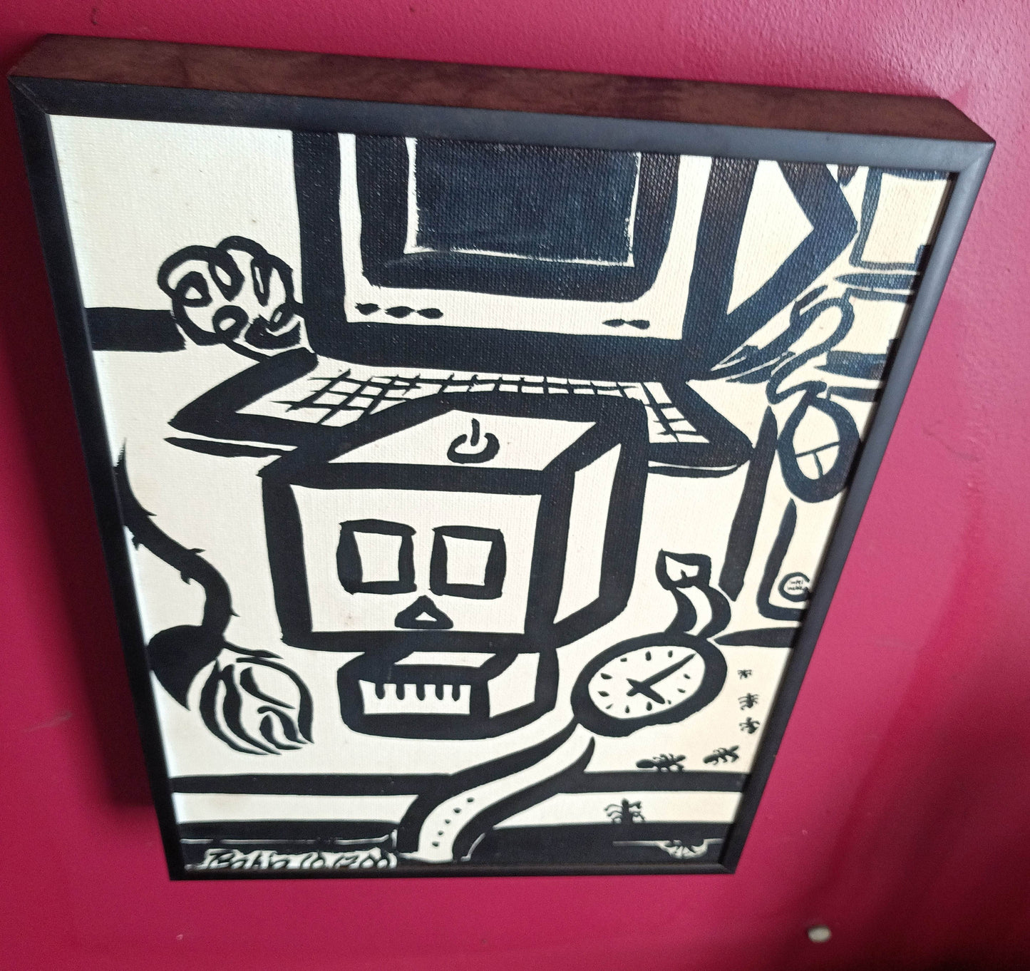 Bahja Choy Untitled Acrylic On Canvasboard Painting 2000 - TulipStuff