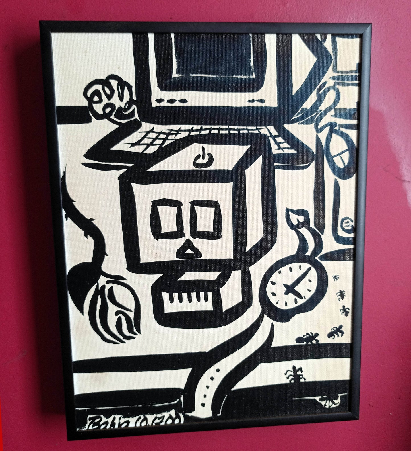 Bahja Choy Untitled Acrylic On Canvasboard Painting 2000 - TulipStuff