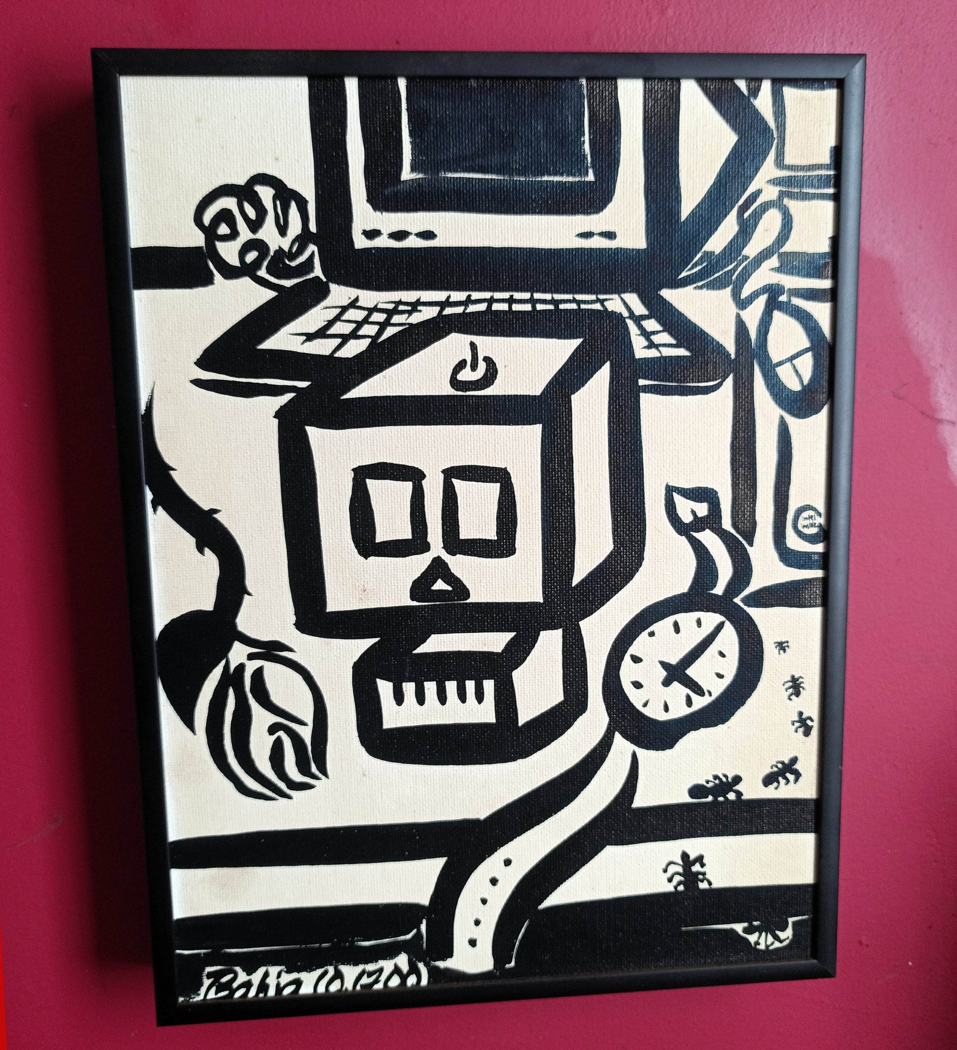 Bahja Choy Untitled Acrylic On Canvasboard Painting 2000 - TulipStuff