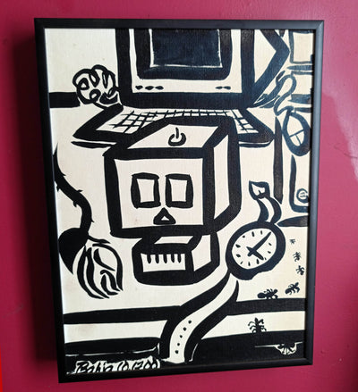 Bahja Choy Untitled Acrylic On Canvasboard Painting 2000 - TulipStuff