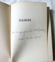 Load image into Gallery viewer, Bambi by Felix Salten Thrushwood Books Grosset Dunlap Hardcover 1929 - TulipStuff
