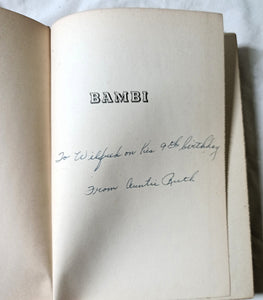 Bambi by Felix Salten Thrushwood Books Grosset Dunlap Hardcover 1929 - TulipStuff