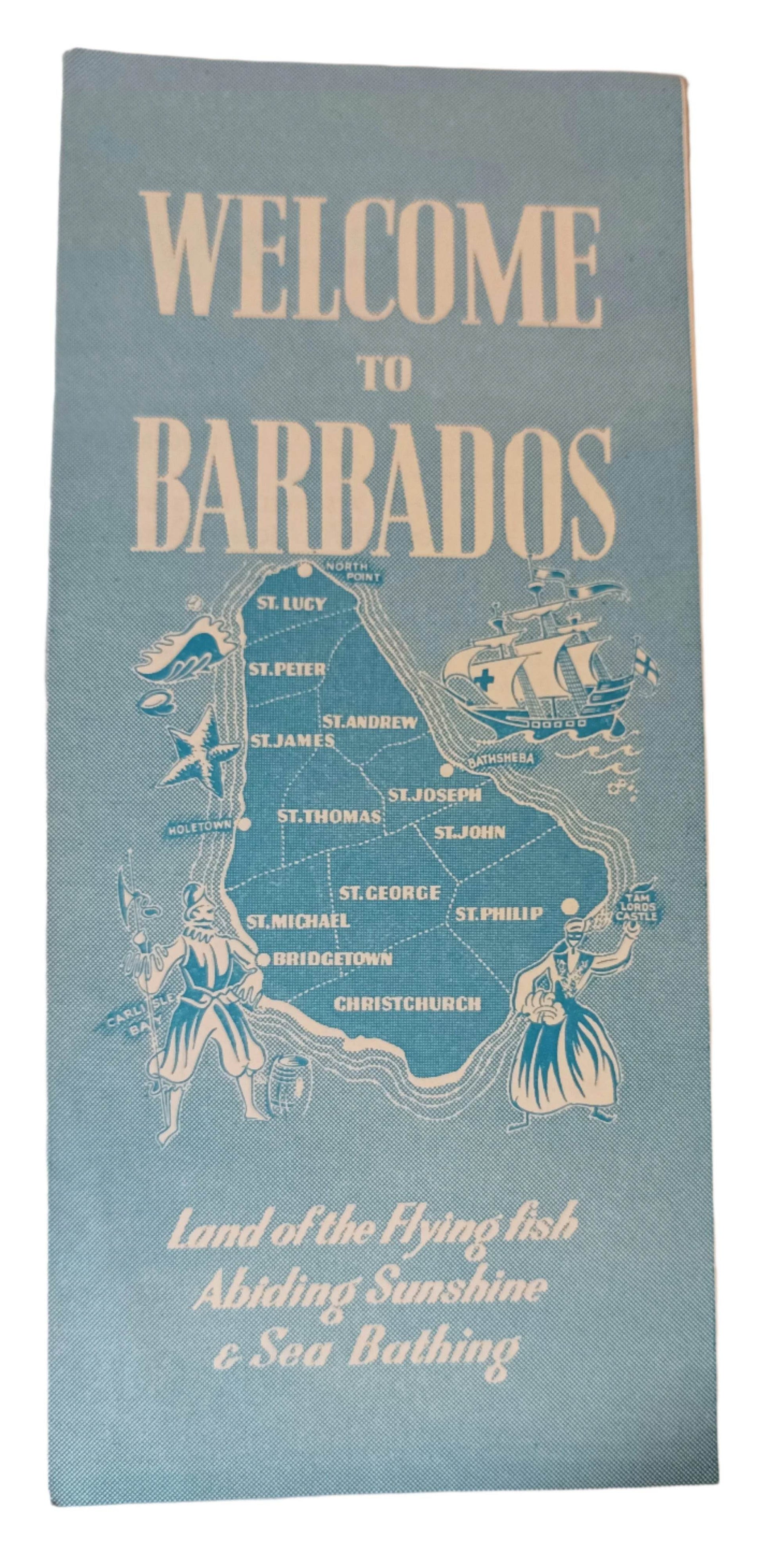Welcome To Barbados Land Of The Flying Fish Da Costa Brochure 1950's - TulipStuff