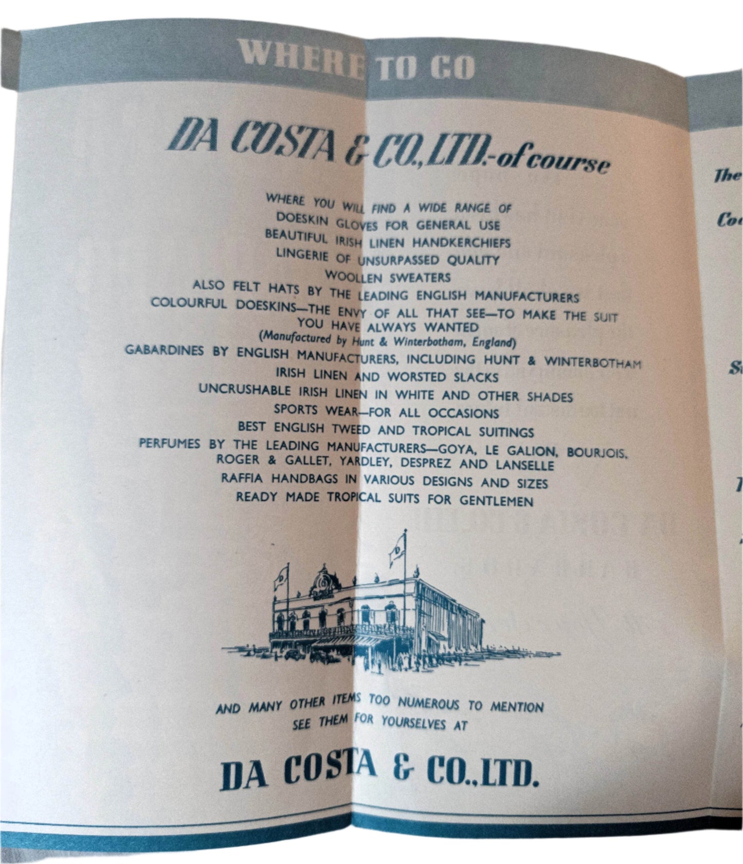 Welcome To Barbados Land Of The Flying Fish Da Costa Brochure 1950's - TulipStuff