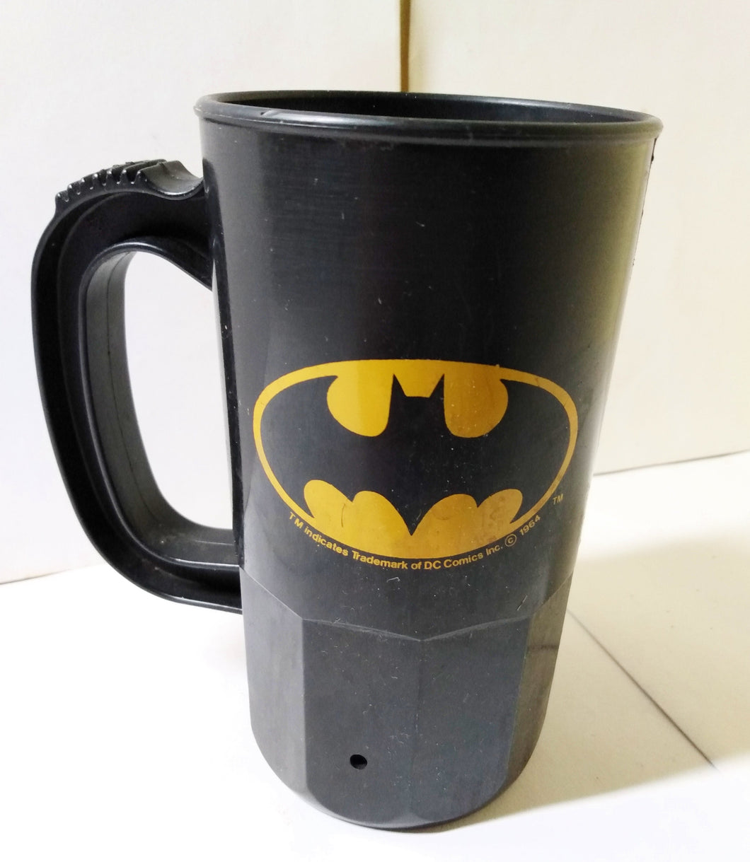 Batman 12 Oz Super Mug Vintage Plastic Cup with Handle DC Comics 1989 - TulipStuff