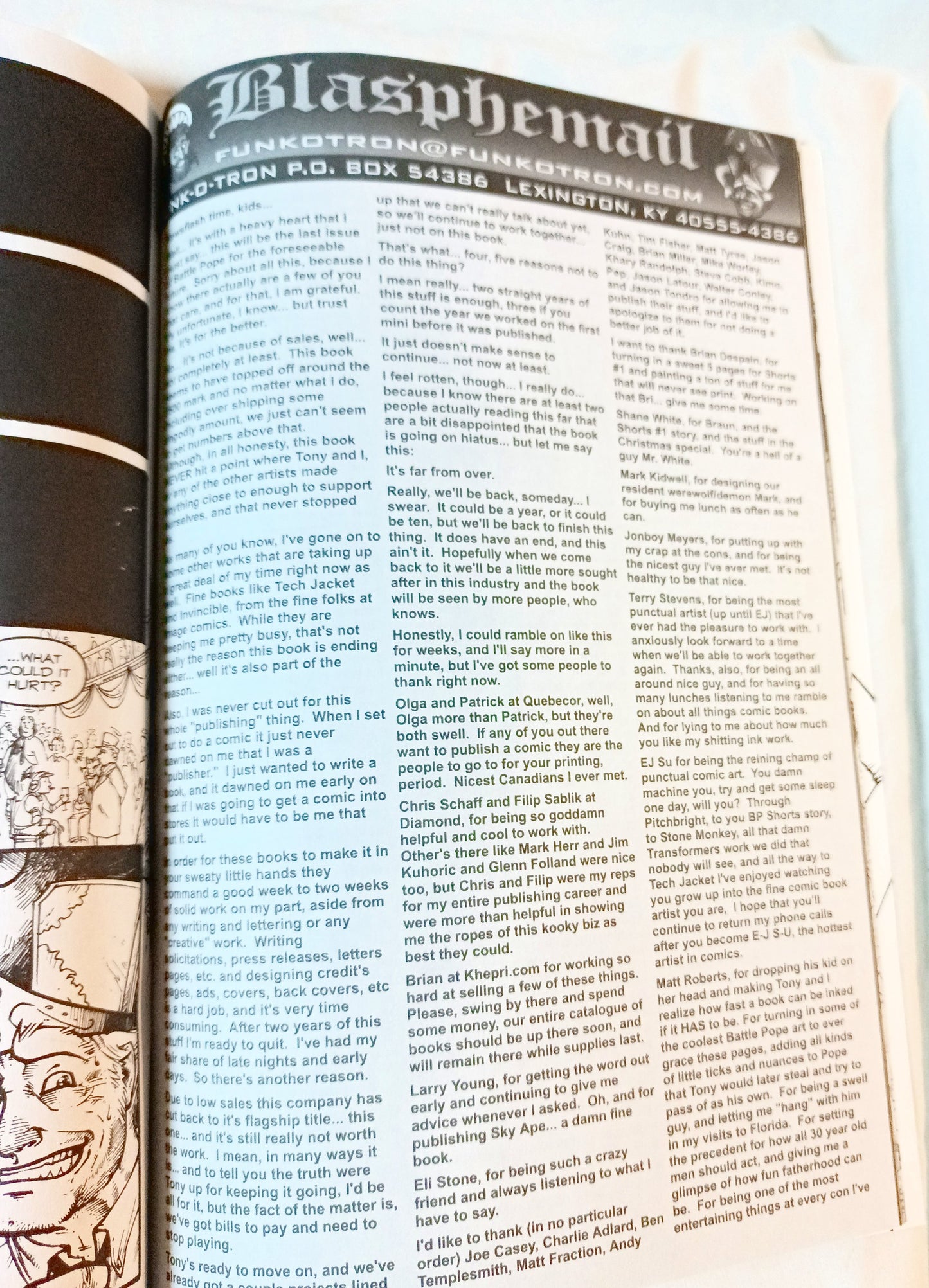 Battle Pope Wrath Of God #3 Oct 2002 Funk-O-Tron Kirkman Invincible Ad - TulipStuff