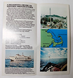 Bay State Spray & Provincetown Steamship Co. 1980 Schedule Brochure - TulipStuff