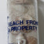 Beach Front Property Glass Souvenir Bottle Sand Seashells 1990's - TulipStuff