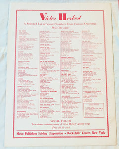 Because You're You The Red Mill Victor Herbert Sheet Music 1945 - TulipStuff