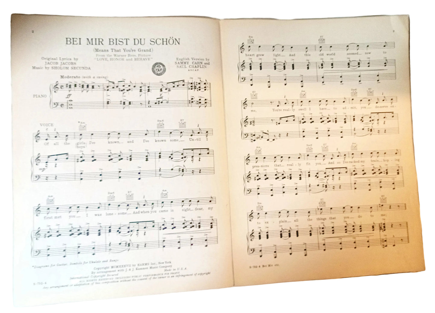 Bei Mir Bist Du Schon Love Honor Behave Priscilla Lane Wayne Morris 1937 - TulipStuff