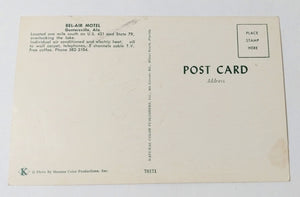 Bel-Air Motel Guntersville Alabama US431 1950's Postcard - TulipStuff