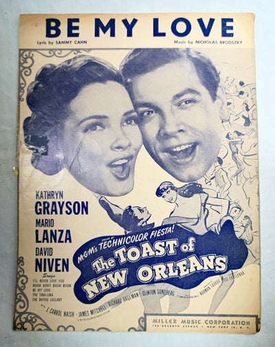Be My Love The Toast Of New Orleans Mario Lanza Sheet Music 1950 - TulipStuff
