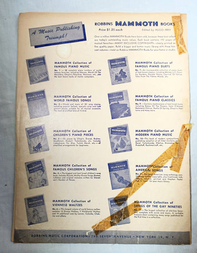 Be My Love The Toast Of New Orleans Mario Lanza Sheet Music 1950 - TulipStuff