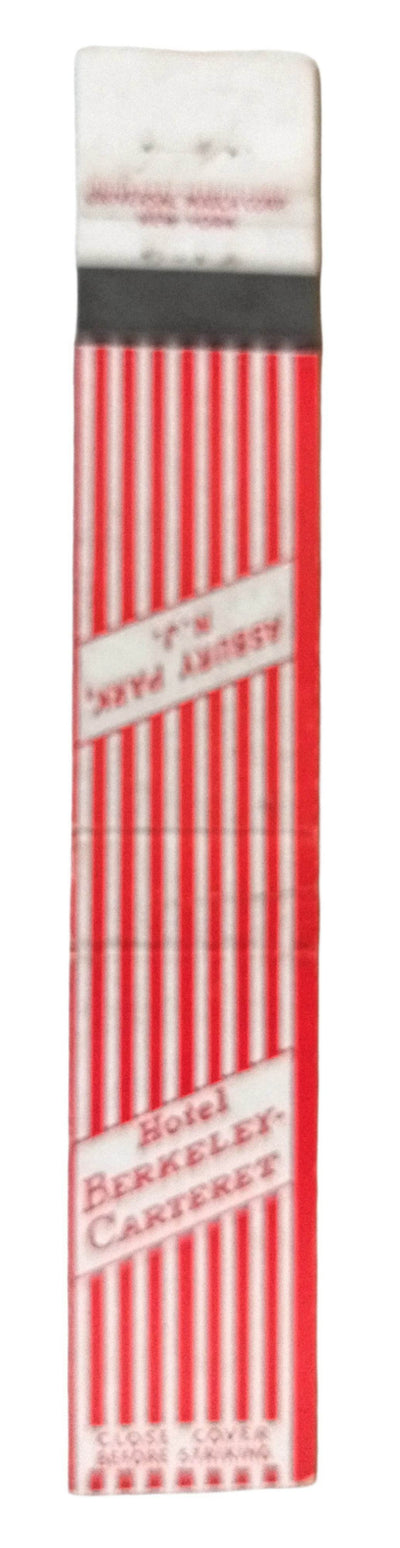 Hotel Berkeley-Carteret Asbury Park NJ Matchbook Cover 1950's - TulipStuff