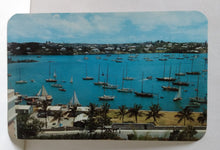 Load image into Gallery viewer, 1956 Bermuda Race Yachts In Hamilton Harbor Postcard - TulipStuff
