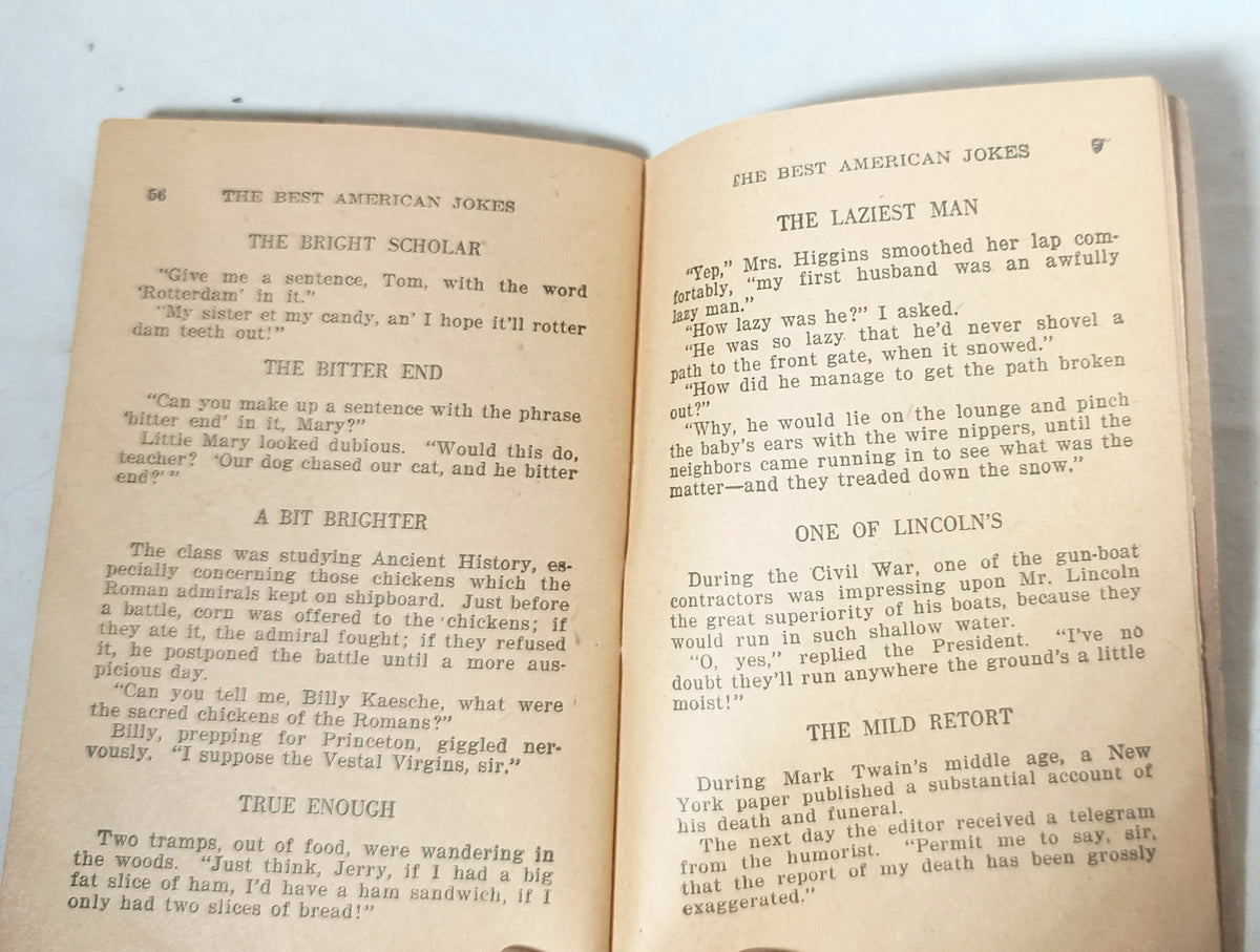 Little Blue Book no. 1014 The Best American Jokes Haldeman-Julius 1926 - TulipStuff