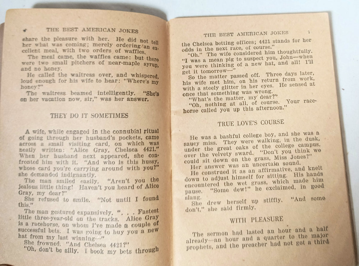 Little Blue Book no. 1014 The Best American Jokes Haldeman-Julius 1926 - TulipStuff