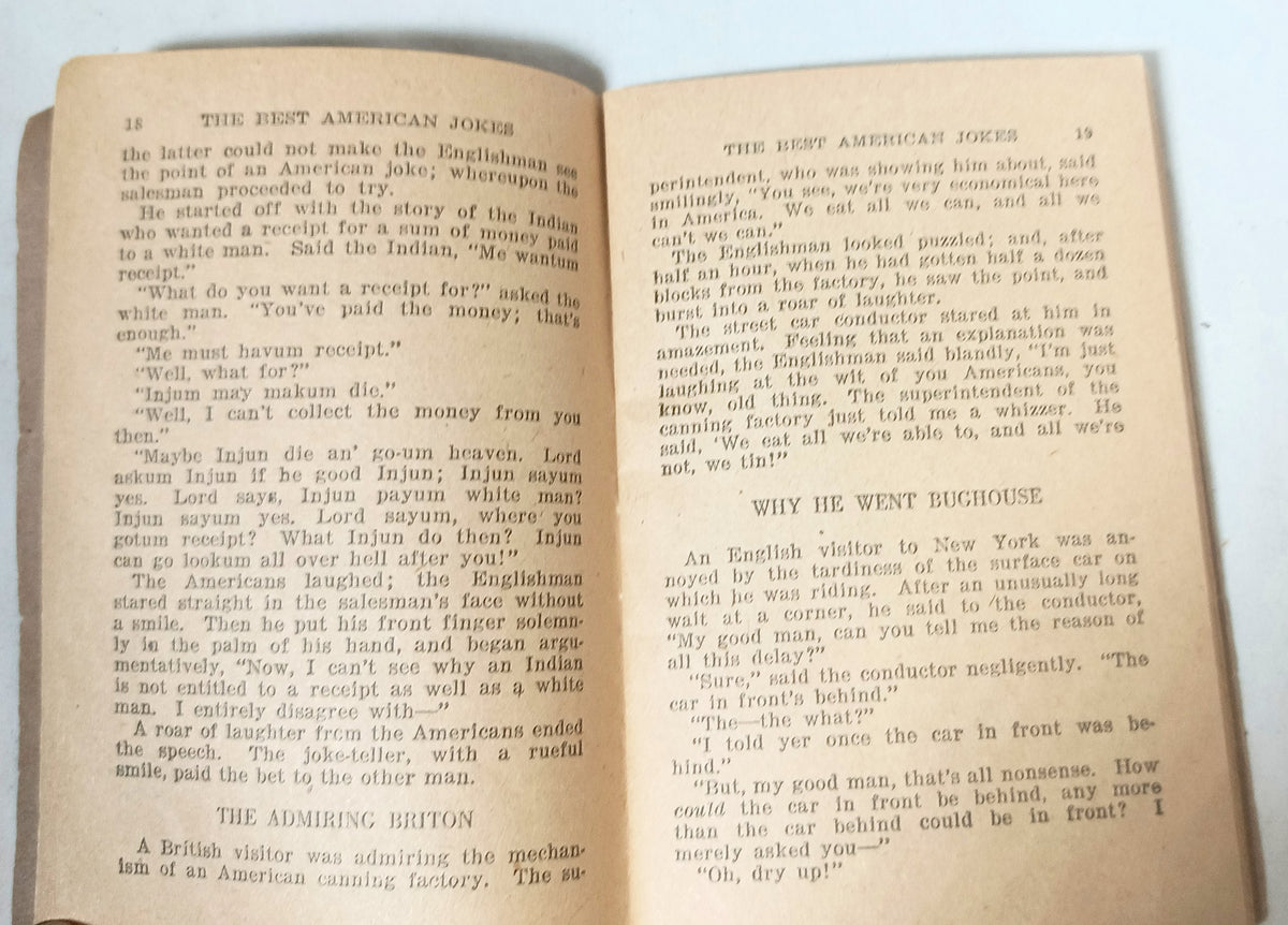 Little Blue Book no. 1014 The Best American Jokes Haldeman-Julius 1926 - TulipStuff