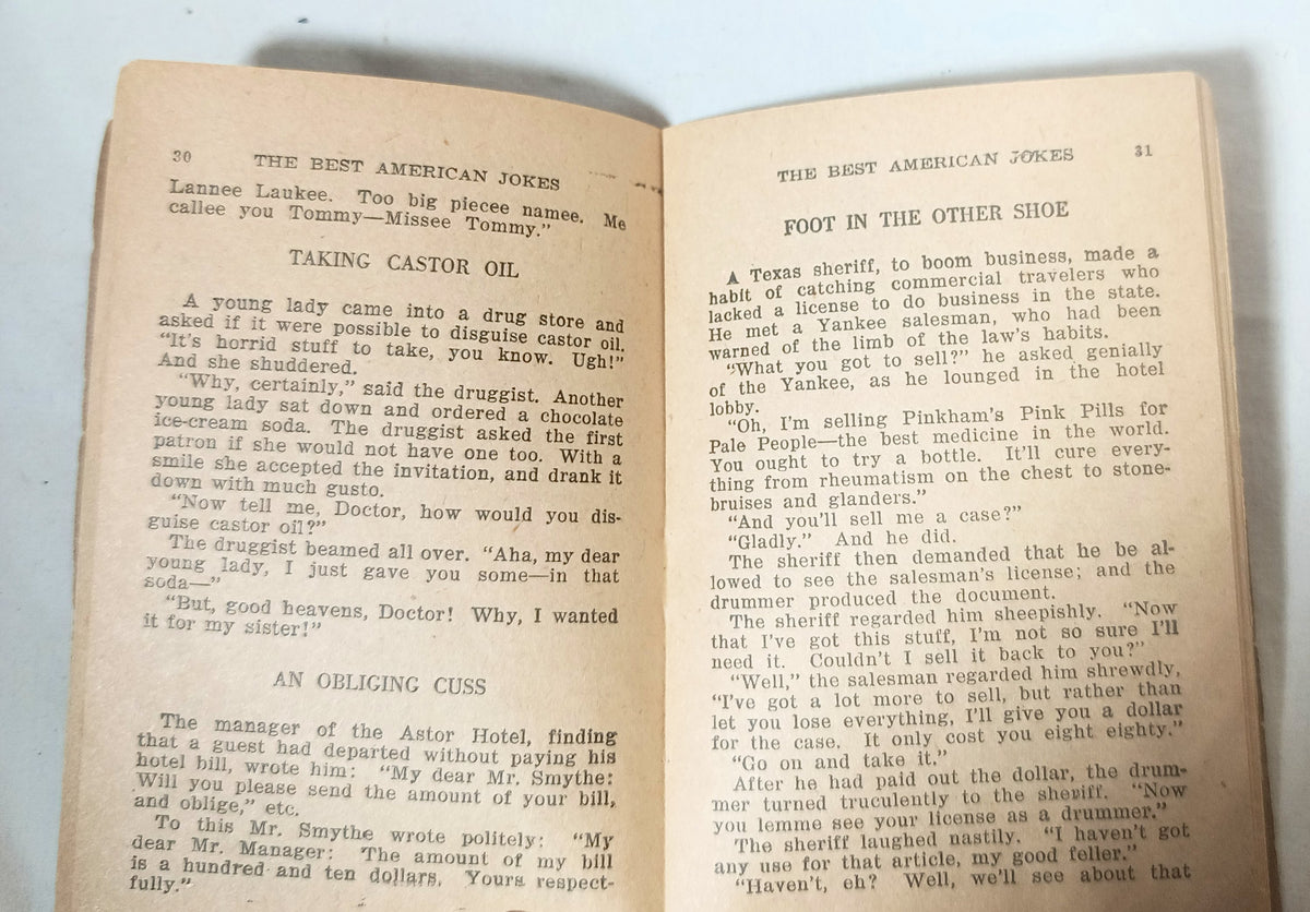 Little Blue Book no. 1014 The Best American Jokes Haldeman-Julius 1926 - TulipStuff