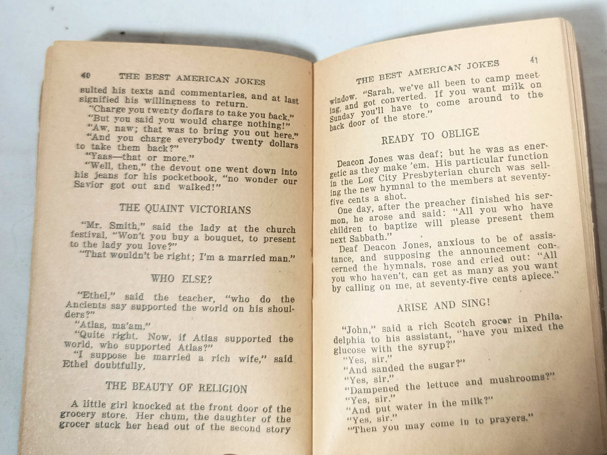 Little Blue Book no. 1014 The Best American Jokes Haldeman-Julius 1926 - TulipStuff