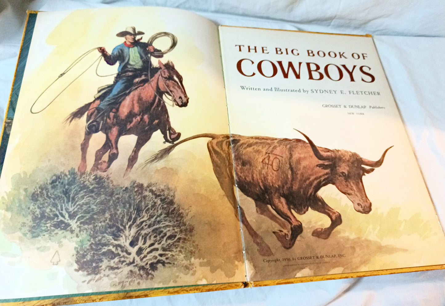 The Big Book Of Cowboys Sydney E Fletcher Grosset Dunlap 1950 - TulipStuff