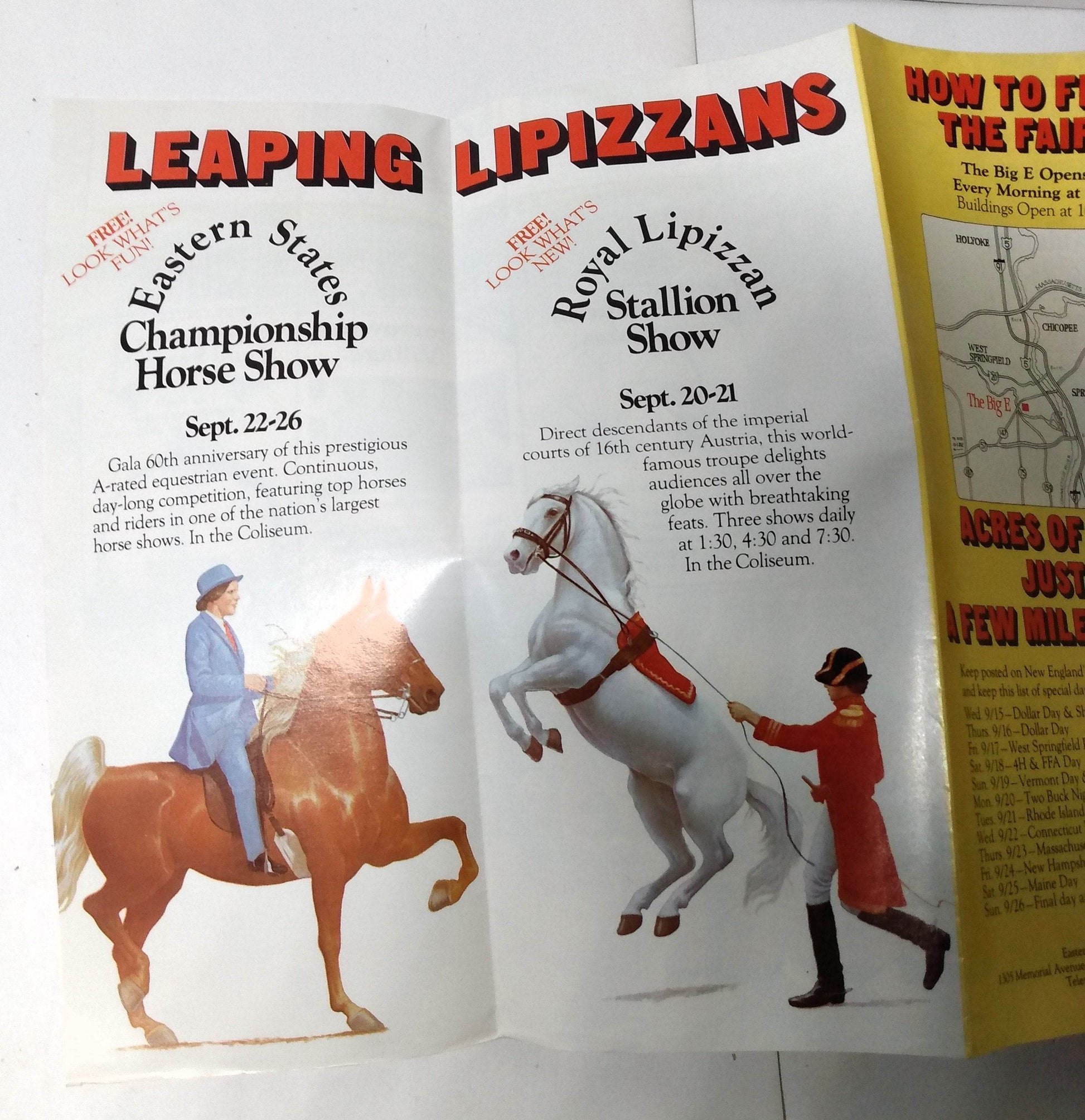 The Big E New England's Great State Fair West Springfield  MA 1982 Brochure - TulipStuff