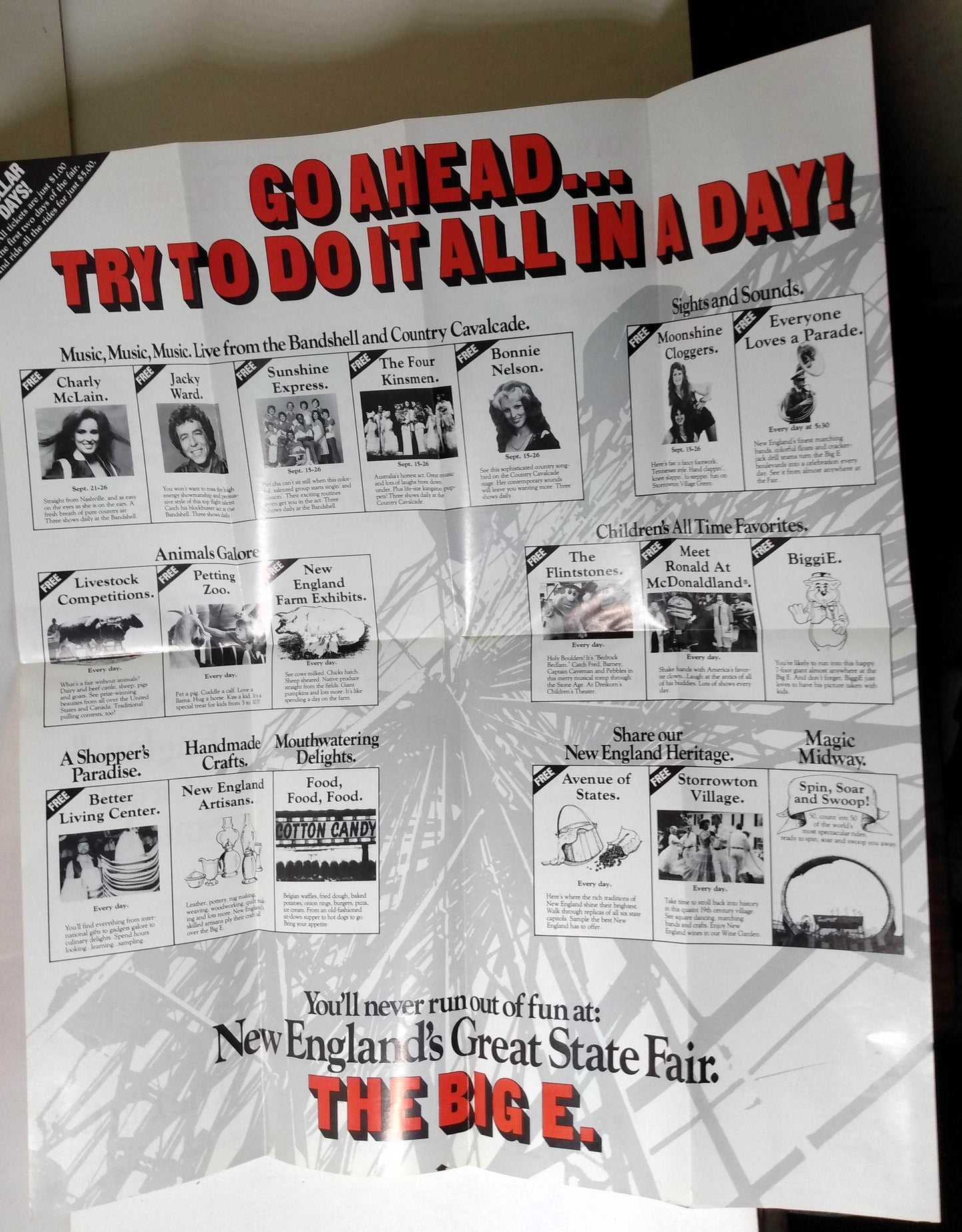 The Big E New England's Great State Fair West Springfield  MA 1982 Brochure - TulipStuff