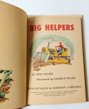 Load image into Gallery viewer, Big Helpers Power Shovels Trucks Derricks Power Rollers Jr Elf Book 1953 - TulipStuff
