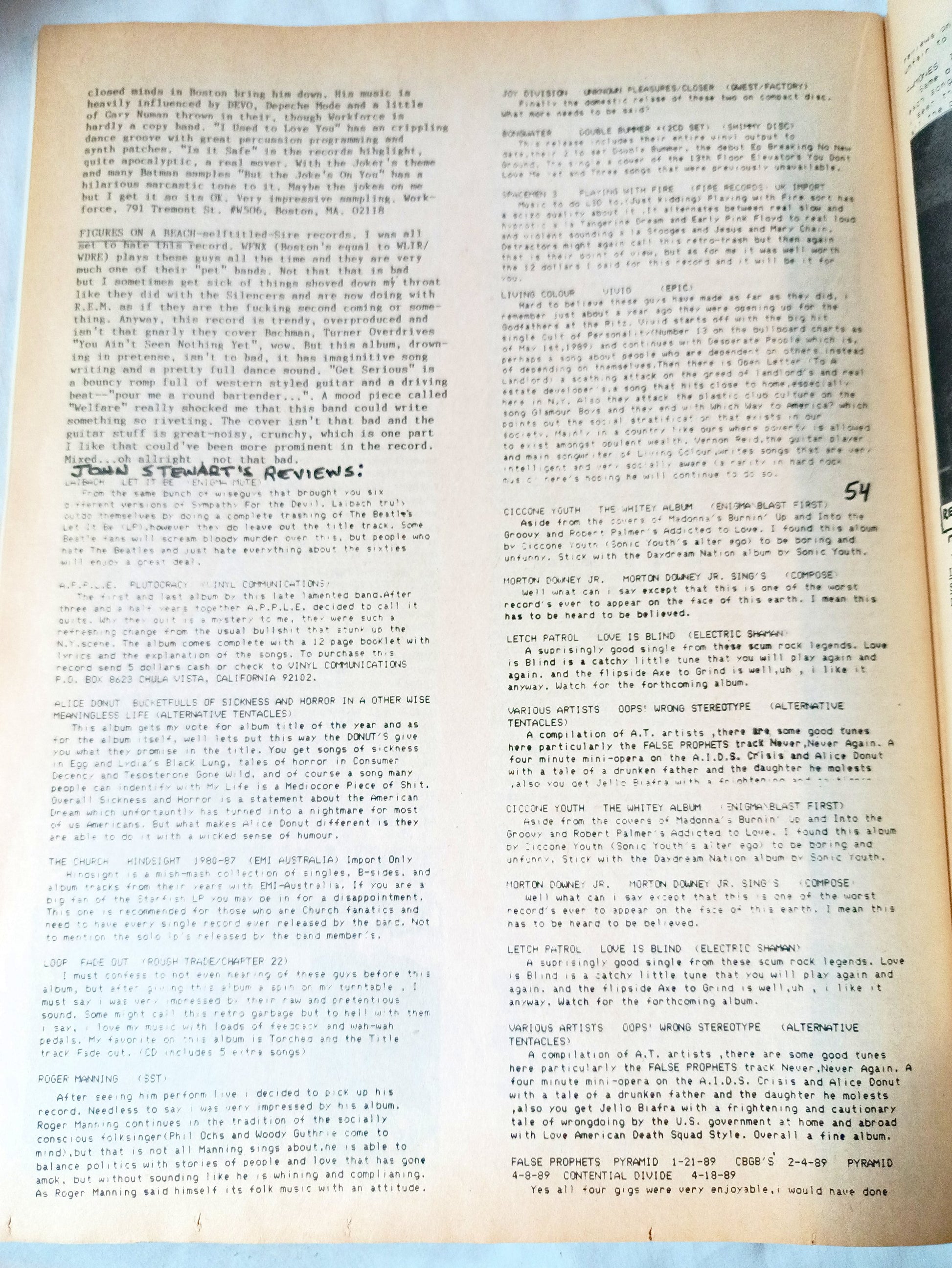 The Big Takeover #26 July 1989 Wipers Fugazi Chameleons DOA Punkzine - TulipStuff