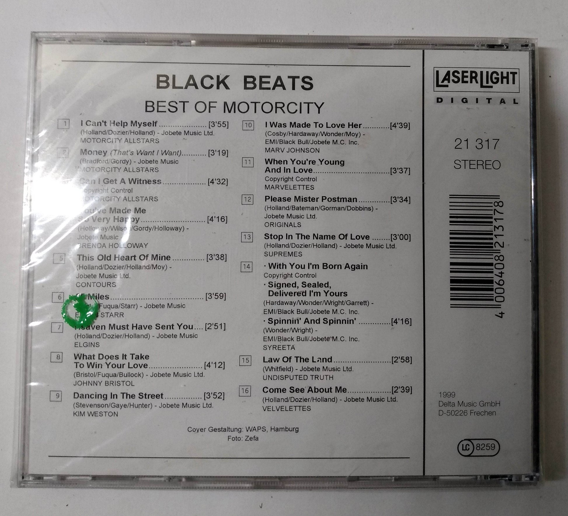 Black Beats Best Of Motor City 16 Classic Detroit R&B Songs Album CD 1999 - TulipStuff
