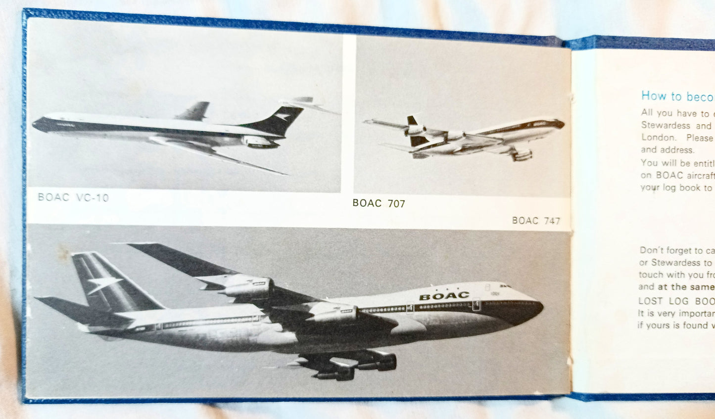 BOAC Junior Jet Club Log Book British Overseas Airways 1972  TulipStuff