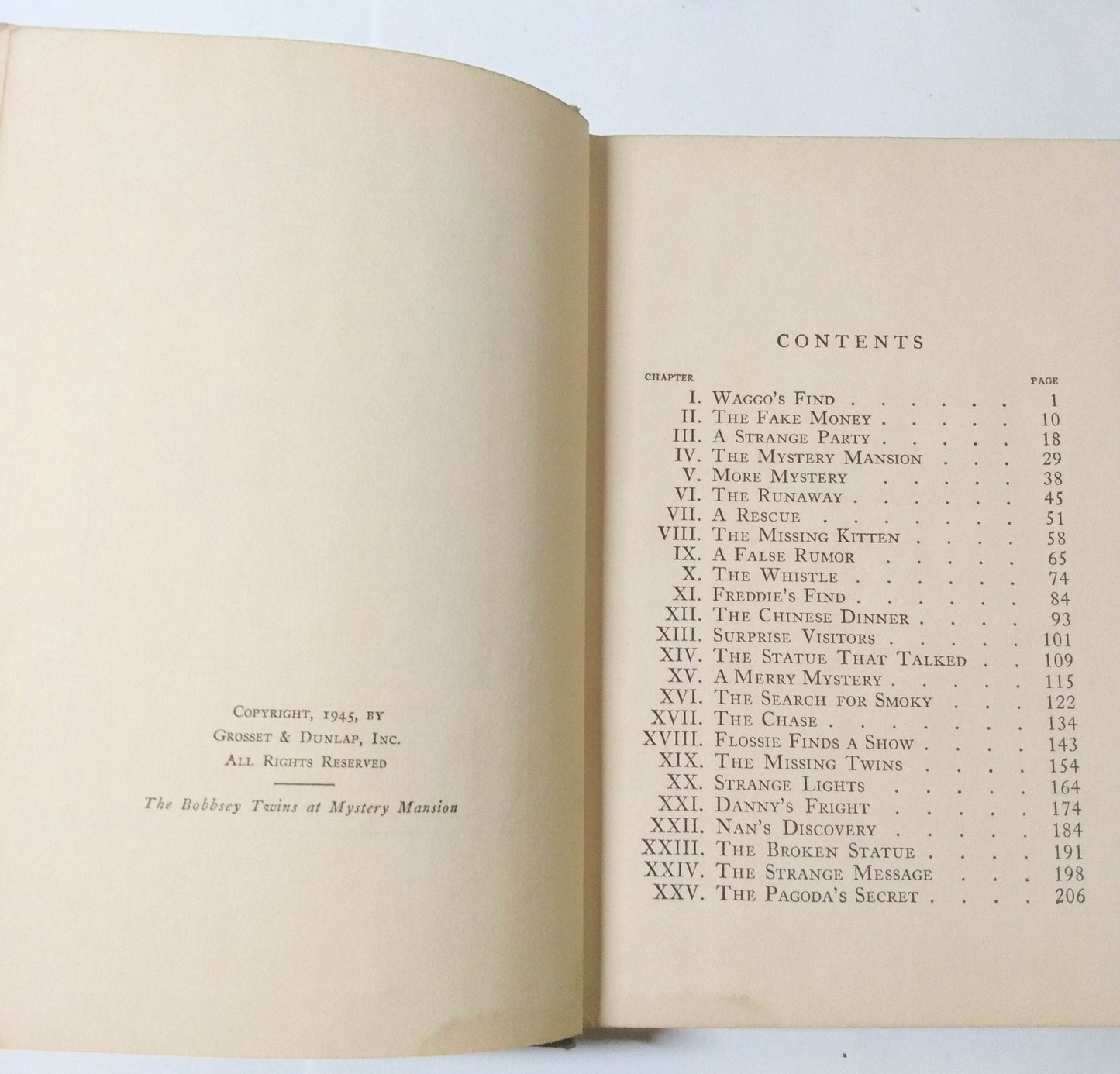 The Bobbsey Twins At Mystery Mansion Laura Lee Hope Hardcover 1945 - TulipStuff