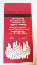 Load image into Gallery viewer, Bobby Rubino&#39;s Place For Ribs San Francisco CA Matchbook Cover 1980&#39;s - TulipStuff
